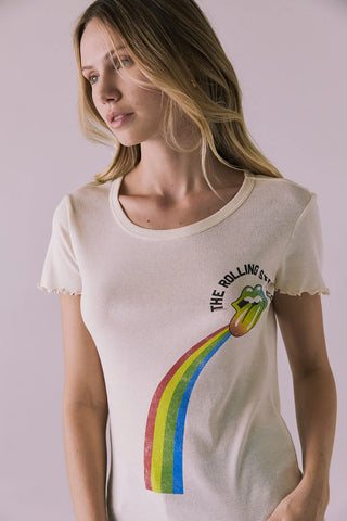 Chaser Rolling Stones Rainbow Tee - Premium clothing at Lonnys NY - Just $66! Shop Womens clothing now