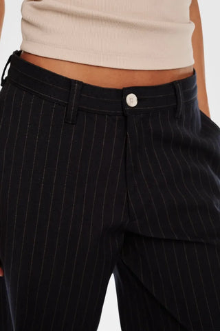 DL1961 Zoie Wide Leg Pinstripe Pants - Premium clothing at Lonnys NY - Just $259! Shop Womens clothing now