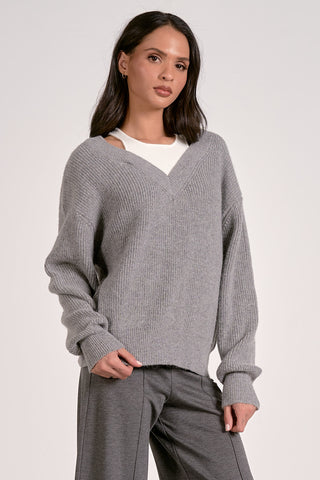 Elan Twofer Tank Sweater