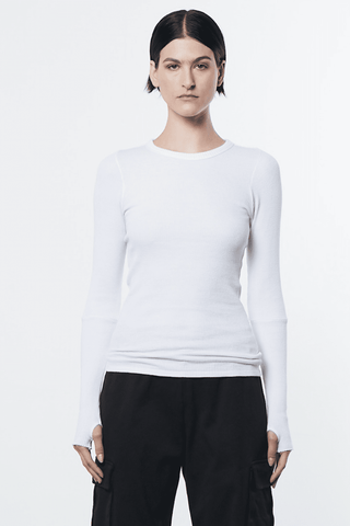 Enza Costa Cuffed L/S Crew - Premium Shirts & Tops at Lonnys NY - Just $165! Shop Womens clothing now