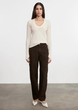 Enza Costa Cashmere Easy Cuff Shirt