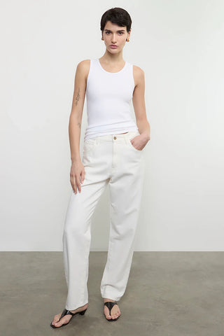 Enza Costa Cotton Ribbed Scoop Tank - Premium clothing at Lonnys NY - Just $125! Shop Womens clothing now