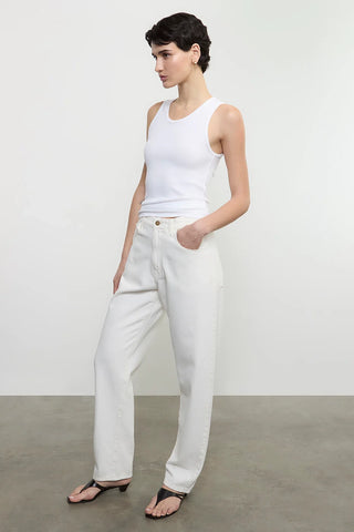 Enza Costa Cotton Ribbed Scoop Tank - Premium clothing at Lonnys NY - Just $125! Shop Womens clothing now