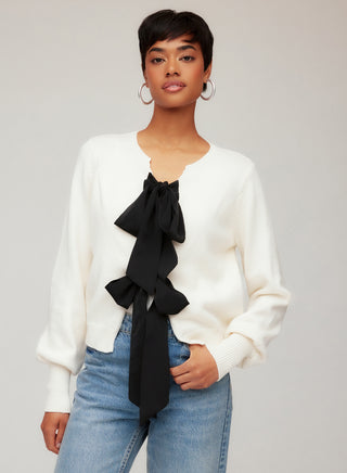 Fifteen Twenty Dena Ribbon Sweater Cardigan