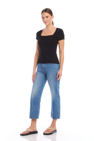 Fifteen Twenty Mindy Square Neck Tee Shirt - Premium clothing at Lonnys NY - Just $77! Shop Womens clothing now