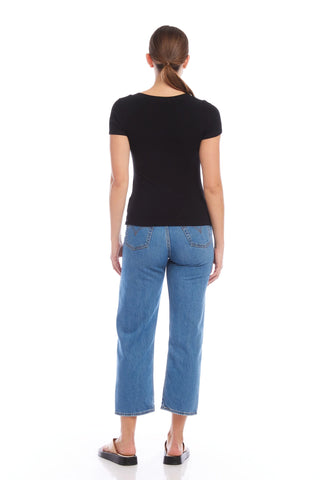 Fifteen Twenty Mindy Square Neck Tee Shirt - Premium clothing at Lonnys NY - Just $77! Shop Womens clothing now