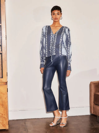 Fifteen Twenty Sigourney Leather Pintuck Pants