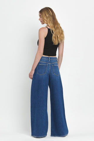Flying Monkey Arosa Pleated Wide Leg Jeans - Premium clothing at Lonnys NY - Just $94! Shop Womens clothing now