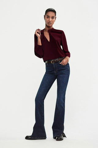 Frame Le Mini Boot Outseam Slit Jeans - Premium clothing at Lonnys NY - Just $268! Shop Womens clothing now