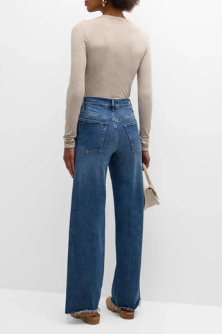 Frame Le Slim Palazzo Raw Hem Jeans - Premium clothing at Lonnys NY - Just $278! Shop Womens clothing now