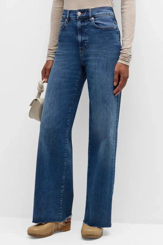 Frame Le Slim Palazzo Raw Hem Jeans - Premium clothing at Lonnys NY - Just $278! Shop Womens clothing now