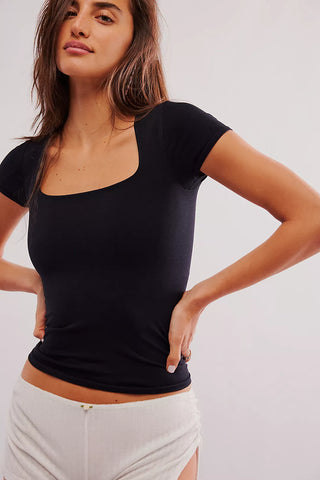 Free People Clean Lines Baby Tee - Premium clothing at Lonnys NY - Just $40! Shop Womens clothing now