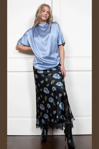 Gold Hawk Silk Floral Skirt - Premium clothing at Lonnys NY - Just $300! Shop Womens clothing now