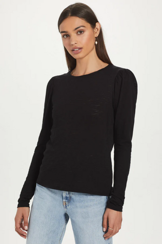 Goldie LONG SLEEVE PUFF SHOULDER TEE - Premium Shirts & Tops at Lonnys NY - Just $125! Shop Womens clothing now