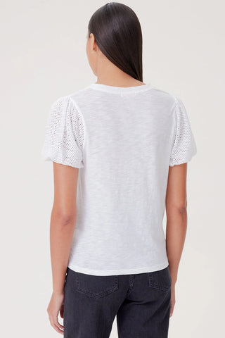 Goldie Isabella Fishnet Puff Sleeve Tee - Premium clothing at Lonnys NY - Just $105! Shop Womens clothing now