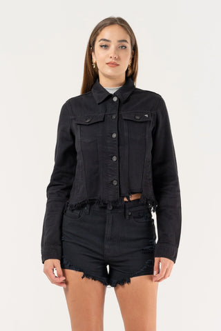 Hidden Rebel Frayed Bottom Jacket - Premium clothing at Lonnys NY - Just $101! Shop Womens clothing now