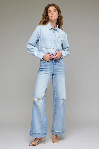 Hidden Nori Mid Rise Distressed Jeans - Premium clothing at Lonnys NY - Just $91! Shop Womens clothing now