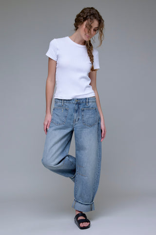 Hidden Sammie Barrel Cuffed Jeans - Premium clothing at Lonnys NY - Just $96! Shop Womens clothing now
