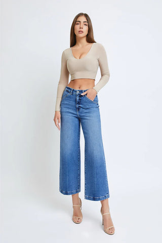 Hidden Jeans Nori Cropped Wide Leg Trouser - Premium clothing at Lonnys NY - Just $88! Shop Womens clothing now