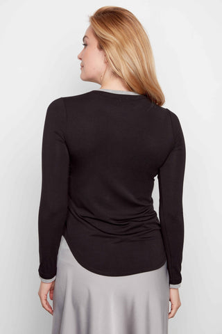 ILTM Alaia Contrast Long Sleeve Crewneck - Premium clothing at Lonnys NY - Just $79! Shop Womens clothing now