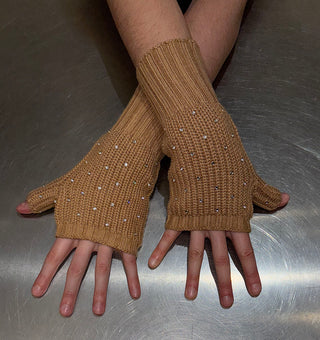 Minnie Rose Rhinestone Fingerless Gloves