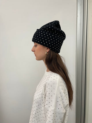 Minnie Rose Rhinestone Shaker Beanie