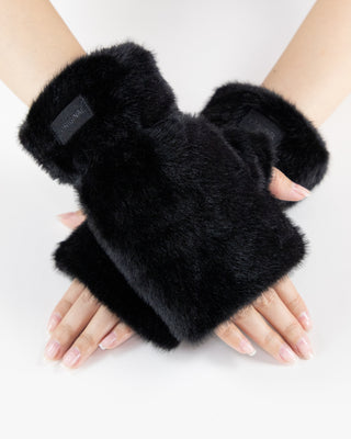 IScarf Teddy Fleece Fingerless Gloves