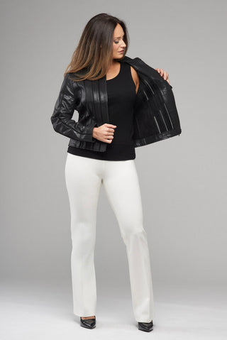 Insight Faux Leather Zip Up Jacket