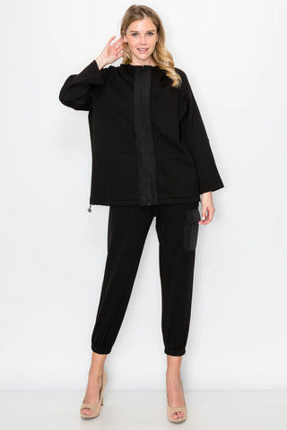 Joh Kari Pointe Knit Hoodie Jacket