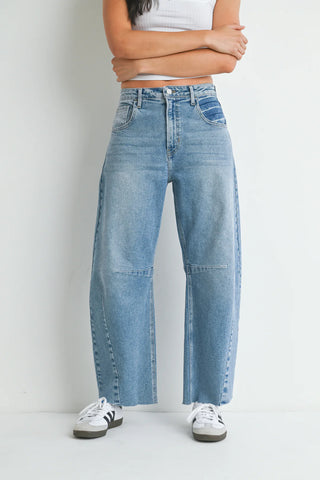 Just Black Denim Seamed Barrel Jeans - Premium clothing at Lonnys NY - Just $98! Shop Womens clothing now
