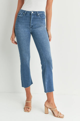 Just Black Denim Tonal Crop Flare Jeans - Premium clothing at Lonnys NY - Just $90! Shop Womens clothing now