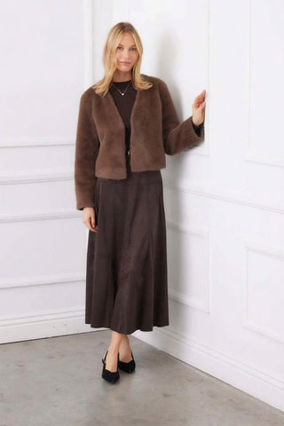 Karen Kane Reversible Faux Fur Jacket