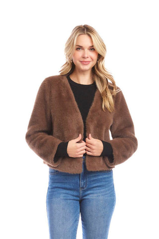 Karen Kane Reversible Faux Fur Jacket