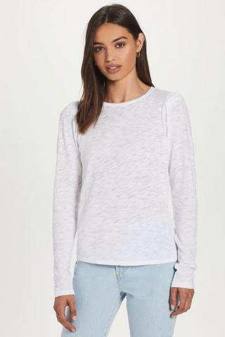 Goldie LONG SLEEVE PUFF SHOULDER TEE - Premium Shirts & Tops at Lonnys NY - Just $125! Shop Womens clothing now