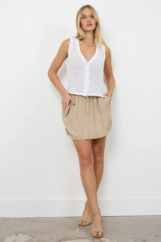 LA Made Sweater Stripe Button Up Tank - Premium clothing at Lonnys NY - Just $93! Shop Womens clothing now