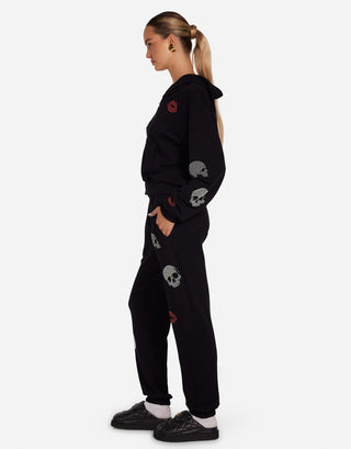 Lauren Moshi Lachelle Studded Skulls & Lips Hoodie - Premium clothing at Lonnys NY - Just $220! Shop Womens clothing now