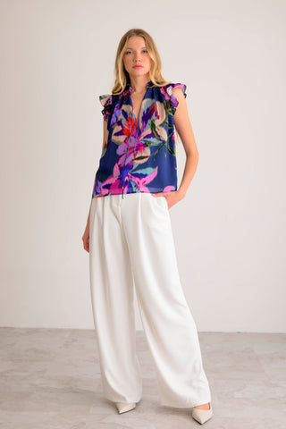 Lavender Brown Theodora Top