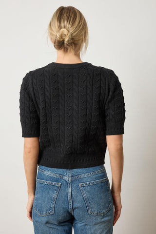 Lilla P Short Sleeve Cardigan Sweater