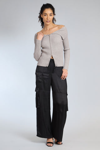 Lola + Sophie Wide Leg Cargo Pants