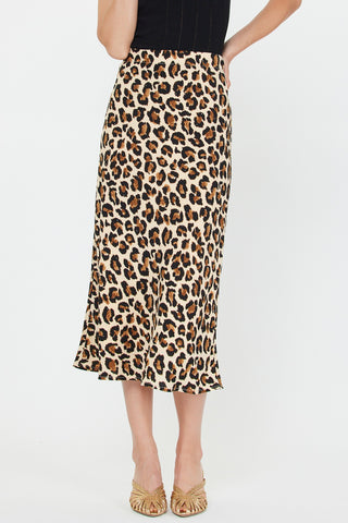 Madison Leopard Print Midi Skirt