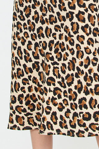 Madison Leopard Print Midi Skirt
