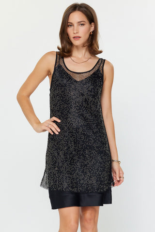 Madison Rhinestone Mesh Dress
