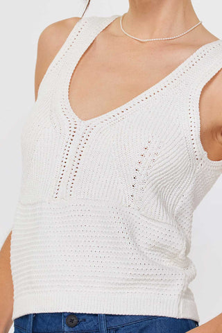 Madison Knit Cropped Tank Sweater - Premium clothing at Lonnys NY - Just $62! Shop Womens clothing now