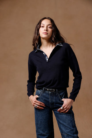 Minnie Rose Bandana Collar Pullover Shirt