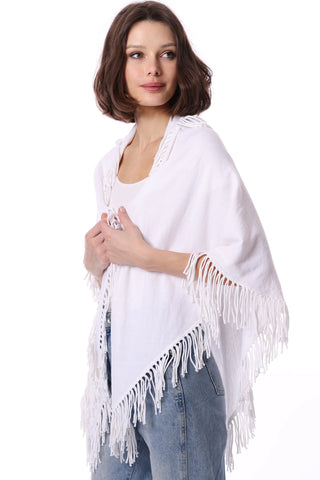 Minnie Rose Fringe Shawl - Premium clothing at Lonnys NY - Just $180! Shop Womens clothing now