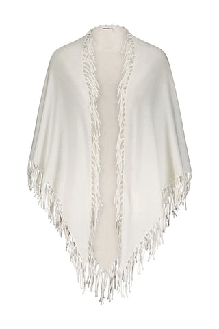 Minnie Rose Fringe Shawl - Premium clothing at Lonnys NY - Just $180! Shop Womens clothing now