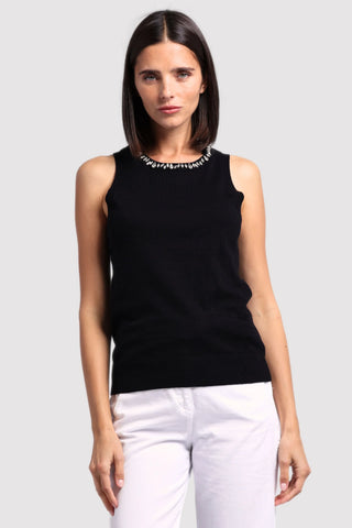 Minne Rose Jewel Neck Tank Top - Premium clothing at Lonnys NY - Just $196! Shop Womens clothing now