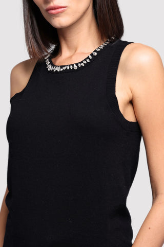 Minne Rose Jewel Neck Tank Top - Premium clothing at Lonnys NY - Just $196! Shop Womens clothing now
