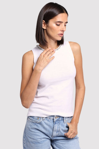 Minne Rose Jewel Neck Tank Top - Premium clothing at Lonnys NY - Just $196! Shop Womens clothing now