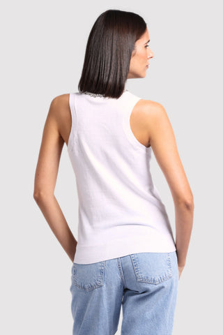 Minne Rose Jewel Neck Tank Top - Premium clothing at Lonnys NY - Just $196! Shop Womens clothing now